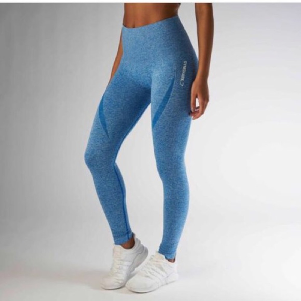 Gymshark blue blueberry marl seamless leggings